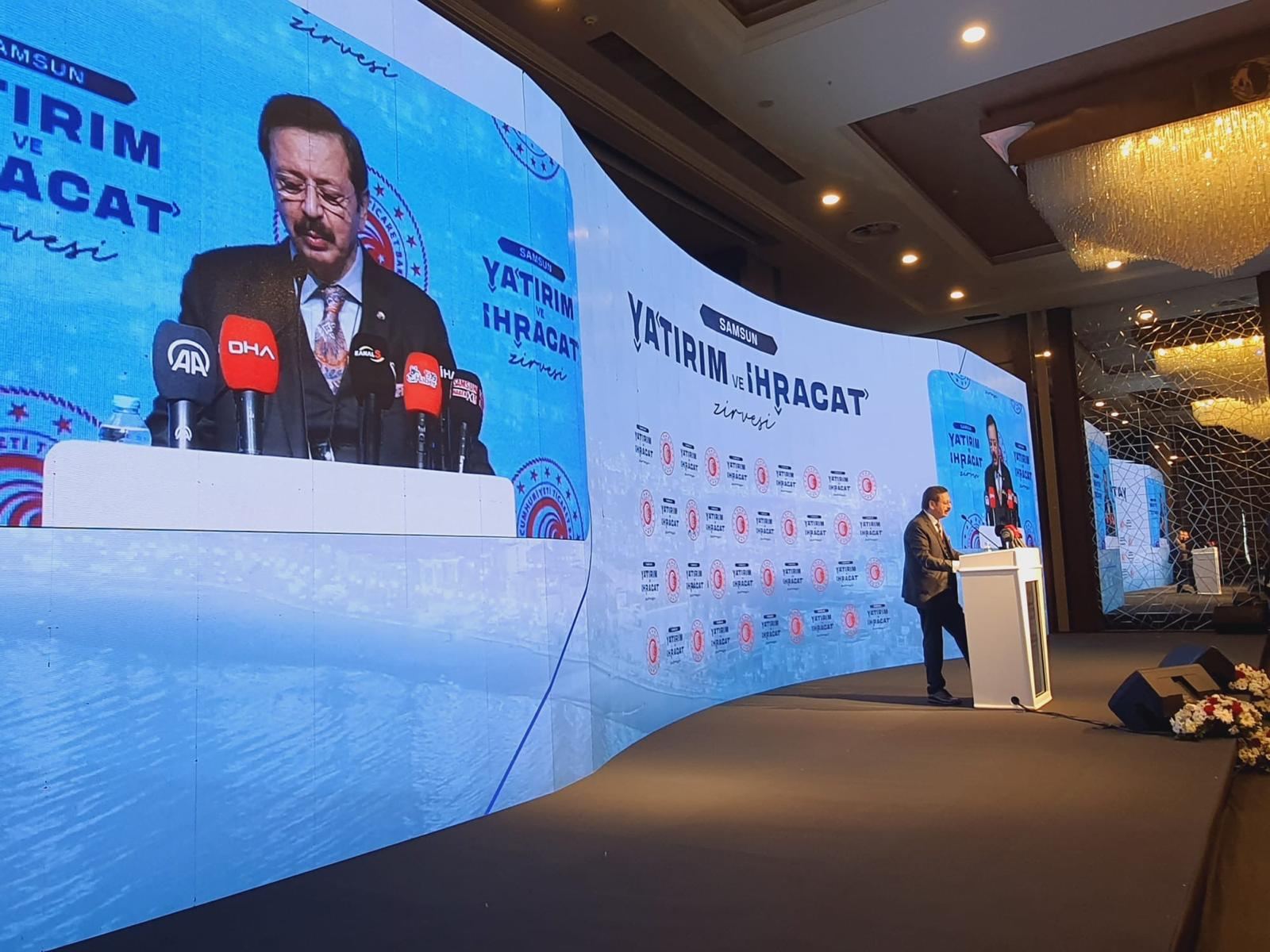 Yatırım ve İhracat Zirvesi: Kavisli LED ekran · Sahne